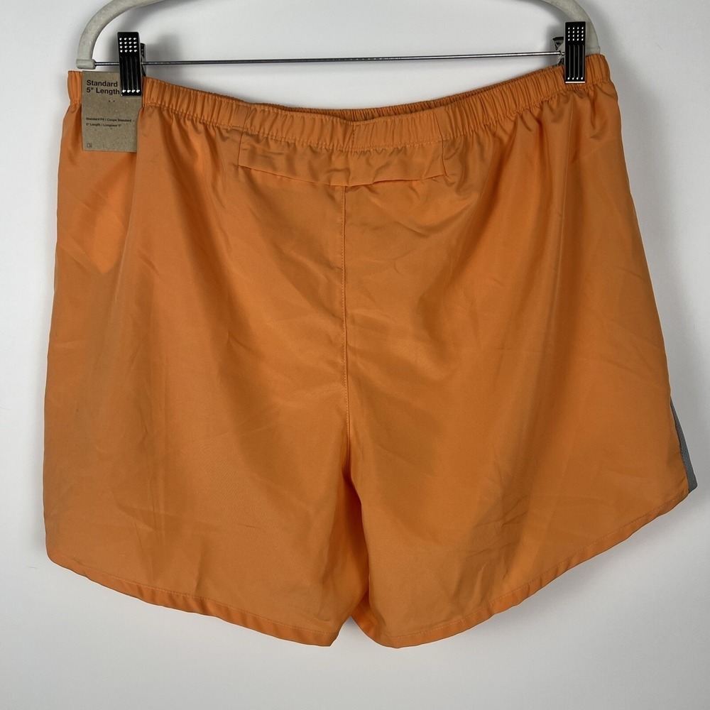 Nike Mens 2XL XXL Running Shorts Orange 5" Inseam Dri-Fit Standard Fit New NWT - Picture 2 of 13